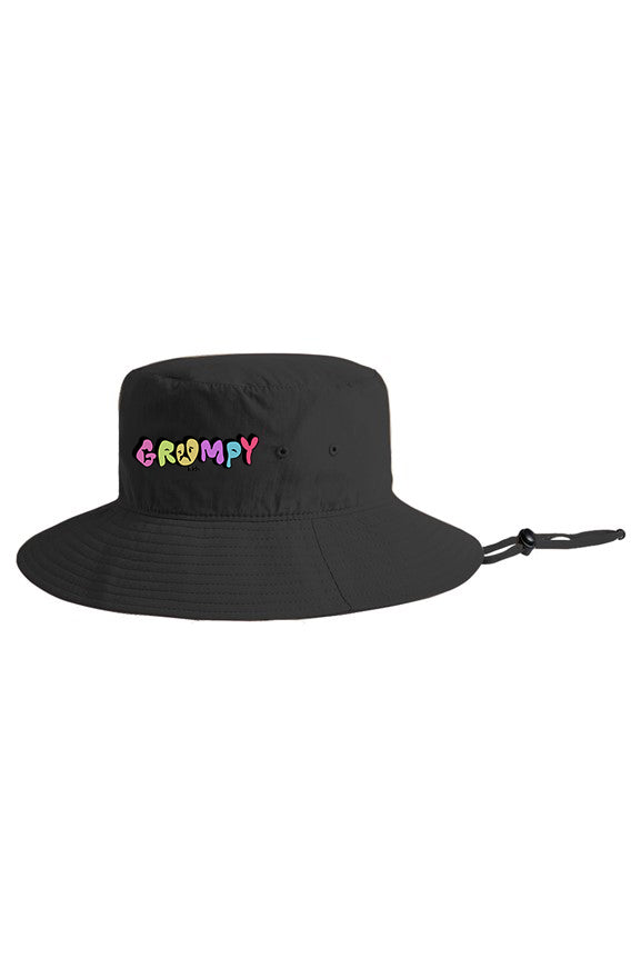 gk Nylon Wide Brim Bucket Hat color print