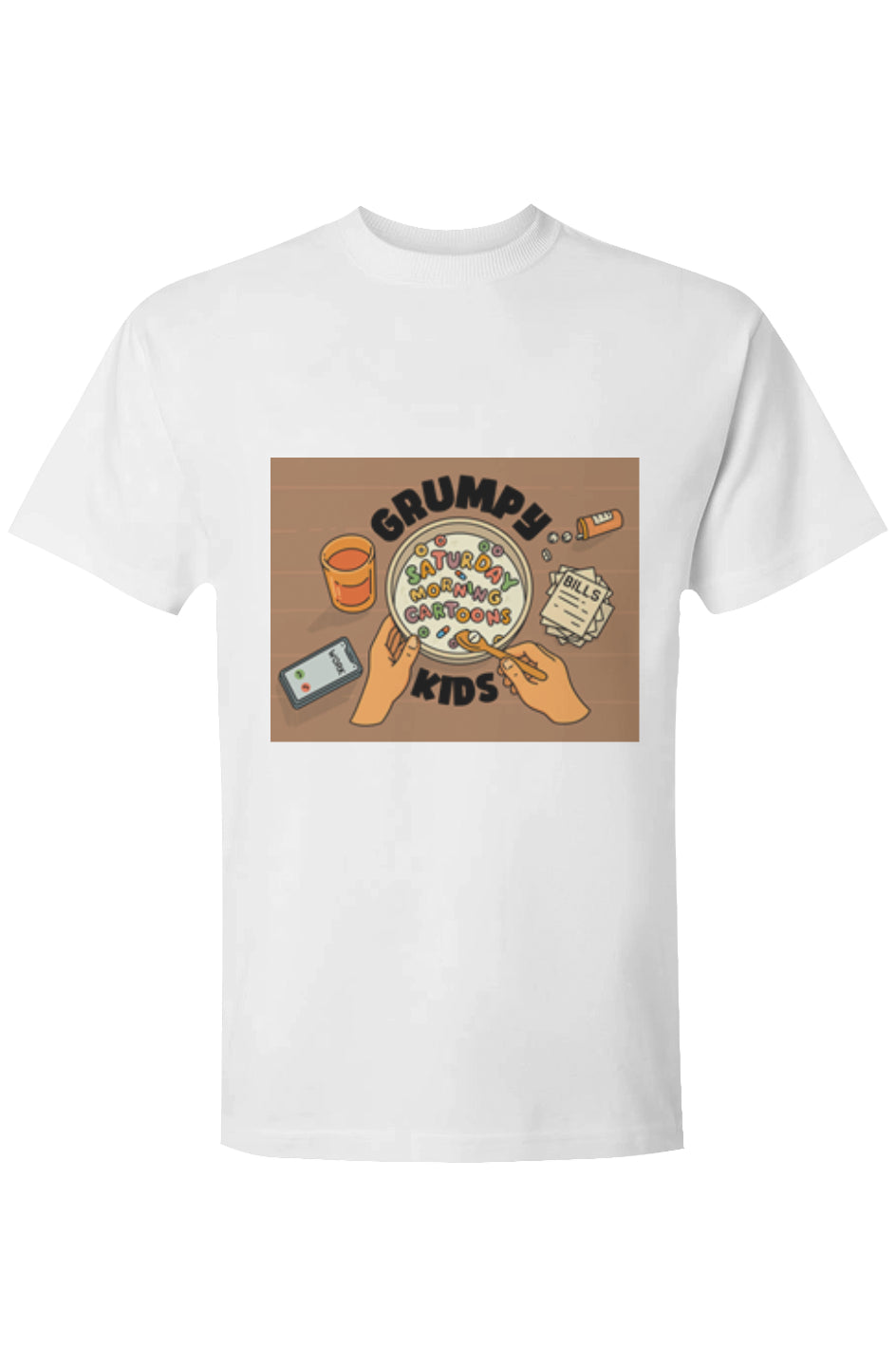 Grumpy Kids Saturday Morning Cartoons TEE (color)