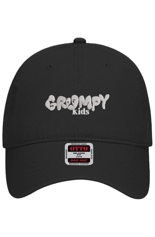 gk Otto Dad Hat (black hat) white embroidery
