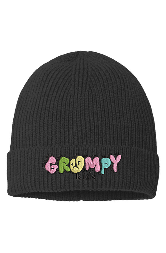 gk Sustainable Fine Rib Knit Beanie(color embroide