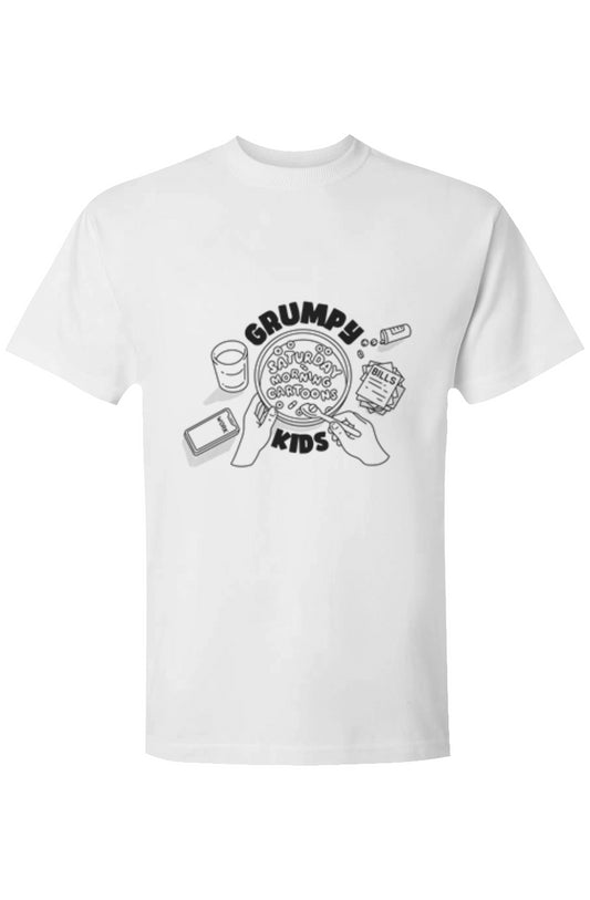 Grumpy Kids Saturday Morning Cartoons Tee (B&W)