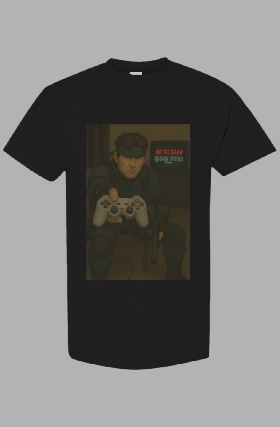 Metal gear solid inspired tee "kept you waiting huh?" (solid snake)